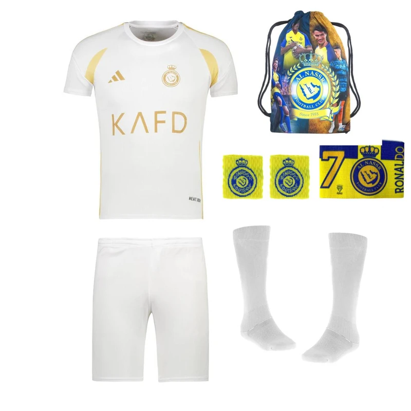 ست 7 تکه لباس ورزشی پسرانه مدل النصر طرح رونالدو کد 2025w