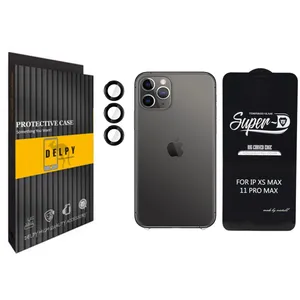 محافظ لنز دلپی مدل Gorilla مناسب برای گوشی موبایل اپل Iphone 11 Pro  به همراه محافظ صفحه نمایش