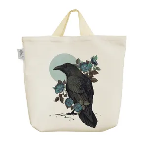 ساک خرید خندالو مدل کلاغ و گل کد 3080