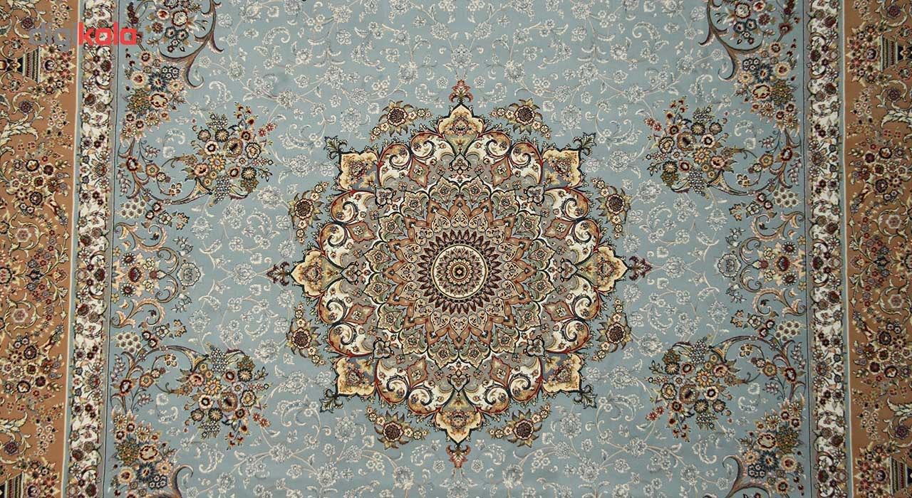 فرش ماشینی مشهد اردهال طرح 12109 زمینه آبی رویال