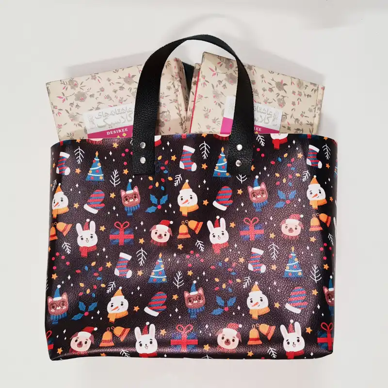 ساک هدیه طرح حیوانات کریسمس مدل GBA131205