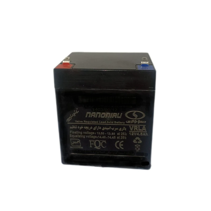 باتری 12 ولت 4.5 آمپر ساعت صبا باتری مدل نانو نیرو