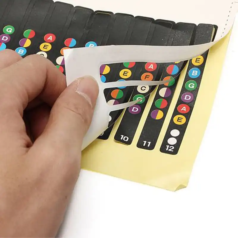 برچسب نت گیتار هارمونی مدل Fingerboard
