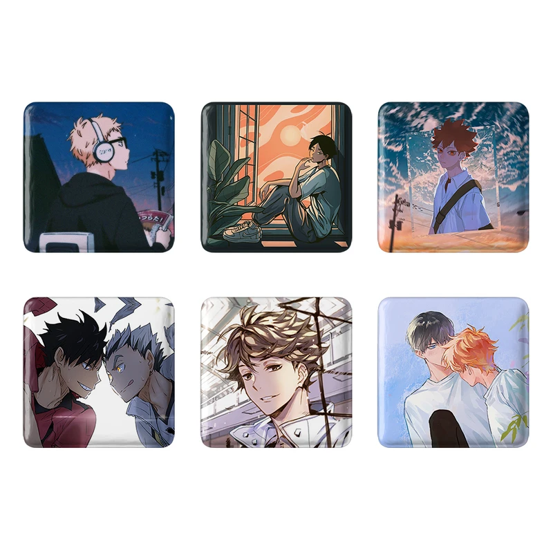 مگنت خندالو طرح انیمه هایکیو Haikyu کد 982A مجموعه 6 عددی