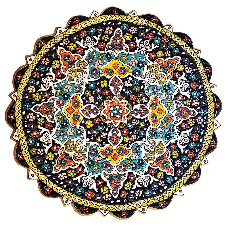 بشقاب مینا کاری کد M_16