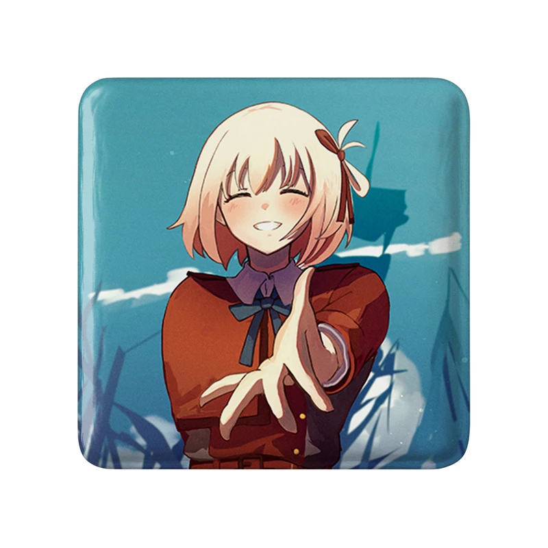 مگنت خندالو طرح چیساتو انیمه لیکوریس ریکویل Lycoris Recoil  مدل مربعی کد 23027