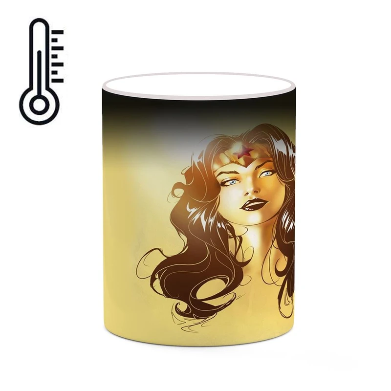 ماگ حرارتی کاکتی مدل واندر وومن Wonder Woman کد mgh40395