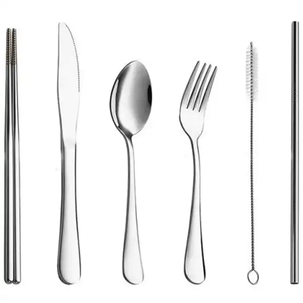 قاشق و چنگال سفری مدل CAMP 7 IN 1 مجموعه 7 عددی