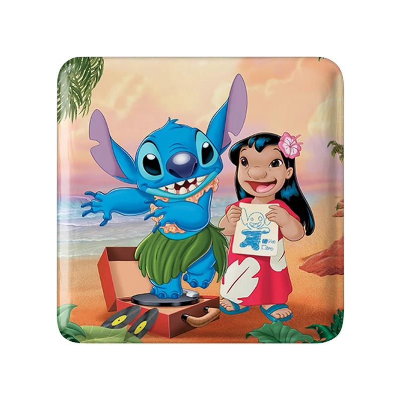 مگنت خندالو طرح لیلو و استیچ مدل مربعی کد 37199