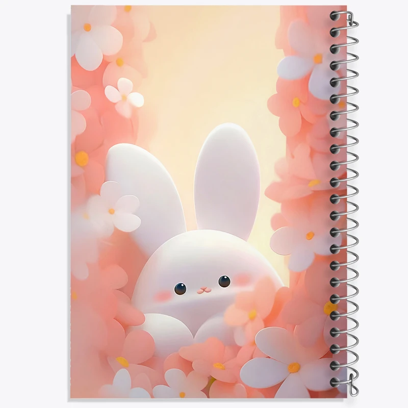 دفتر مشق 100 برگ خندالو طرح خرگوش بامزه کد F5775