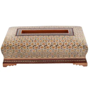 جعبه دستمال کاغذی خاتم کاری مدل pb کد w