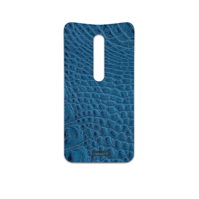 برچسب پوششی ماهوت مدل Blue-Crocodile-Leather مناسب برای گوشی موبایل موتورولا Moto X Style
