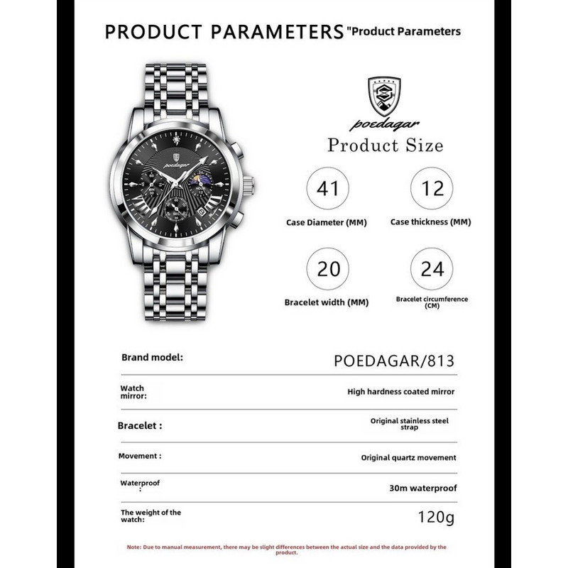 ساعت مچی عقربهای کوارتز مردانه پوداگار مدل اسپرت سه موتور فعال کرنوگراف بند استیل کد a.d ساعت مچی عقربهای کوارتز مردانه پوداگار مدل اسپرت سه موتور فعال کرنوگراف بند استیل کد a.d