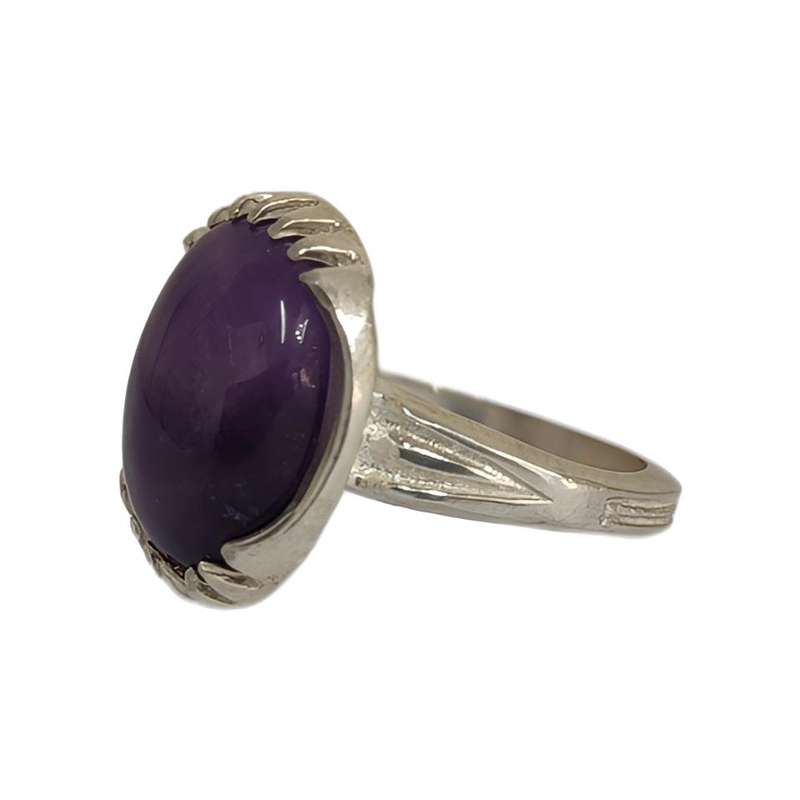 انگشتر نقره زنانه مدل آمیتیست کد GN323