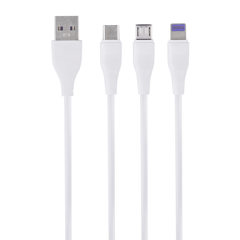کابل تبدیل USB به microUSB/USB-C/لایتنینگ مدل X-179 طول 1 متر