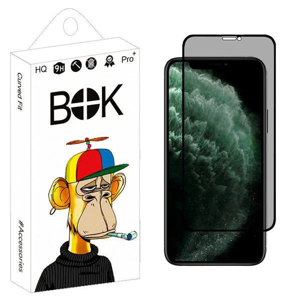 محافظ صفحه نمایش حریم شخصی بوک مدل SuperX مناسب برای گوشی موبایل اپل iPhone XS Max/ 11 Pro Max  