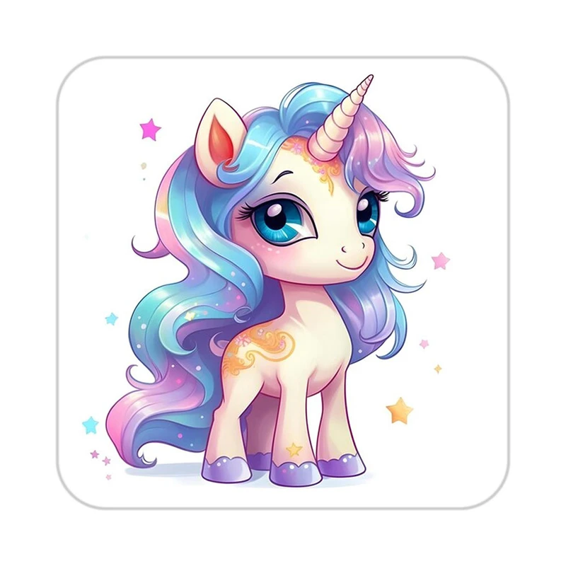 زیر لیوانی کاکتی طرح اسب تک شاخ و یونیکورن مدل mp33000