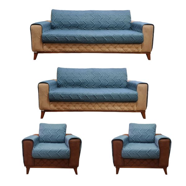 کاور مبل هفت نفره سندس مدل مارپیچ large کد F1052