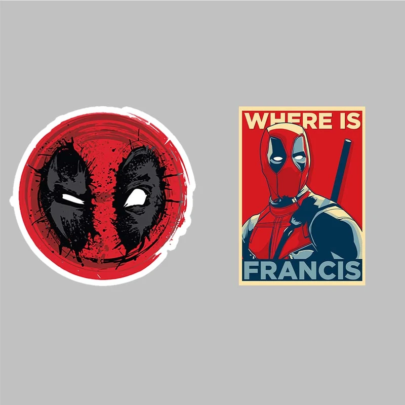 استیکر لپ تاپ کارنیکا طرح ددپول مدل DeadPool-2222021 مجموعه 2 عددی