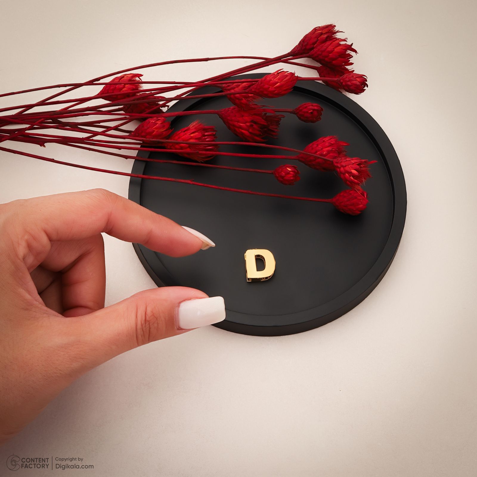 آویز گردنبند طلا 18 عیار زنانه گلدم طرح حرف D کد pe144008 -  - 6