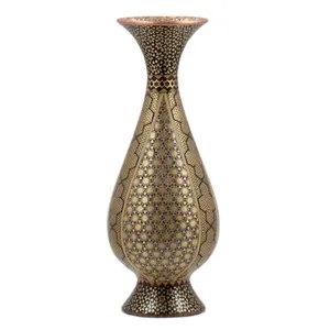 گلدان خاتم کاری رستا طرح صراحی 5 -21 -101 ارتفاع 20 سانتی متر