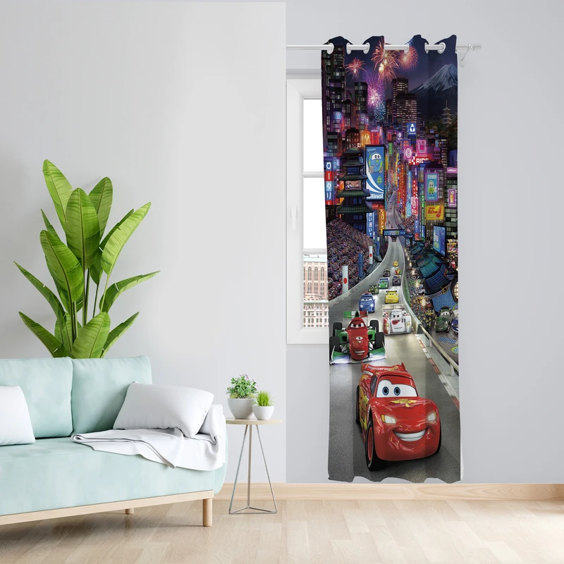 پرده طرح مکویین مدل مخمل پانچی کد L 1156L Z سایز 140x200 سانتی متر