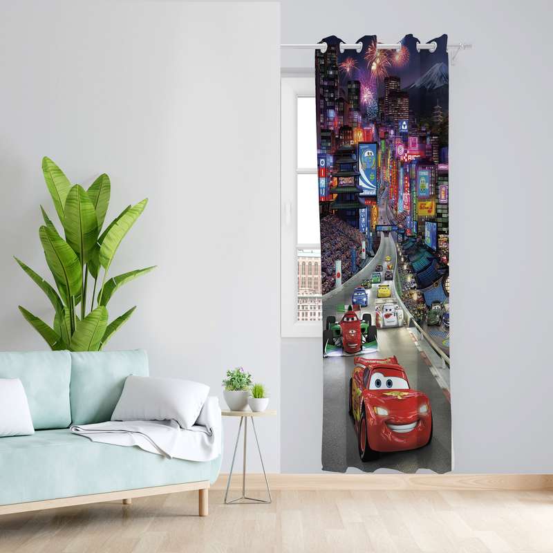 پرده طرح مکویین مدل مخمل پانچی کد L 1156L Z سایز 140x200 سانتی متر