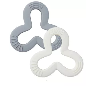 دندان گیر کودک هیروشی مدل Silicone Shamrock Teether بسته 2 عددی