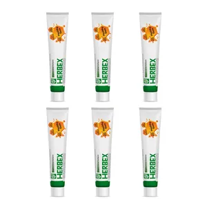 خمیر دندان گیاهی هربکس حاوی بره موم 100 گرم بسته 6 عددی