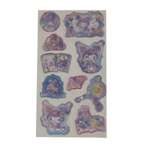 برچسب مدل سه بعدی مایع طرح کرومی