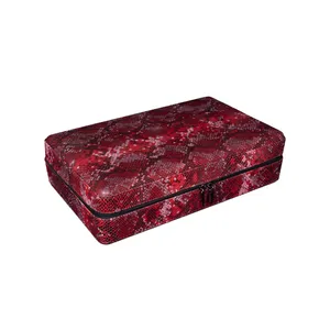 جعبه ساعت مدل 10 خانه  زیپدار چرمی کد TW-2565