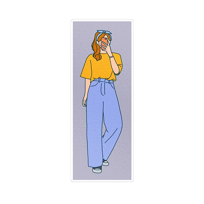 استیکر لپ تاپ ماسا دیزاین طرح GIRL مدل STK1648