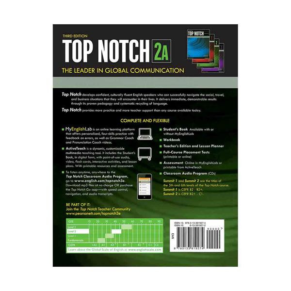 کتاب Top Notch 3rd 2A  اثر Joan Saslow and Allen Ascher انتشارات Pearson