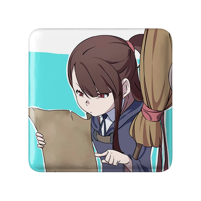 مگنت خندالو طرح اکو انیمه جادوگران کوچک Little Witch Academia  مدل مربعی کد 22903