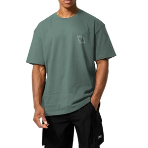 تی-شرت اورسایز آستین کوتاه مردانه نوزده نودیک مدل ts1989 gr