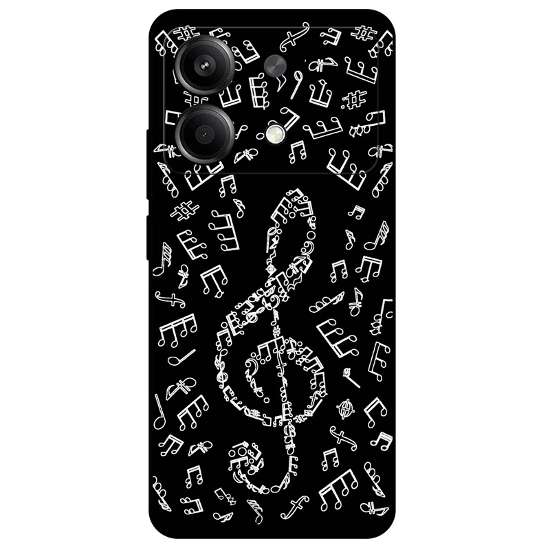 کاور مگافون طرح نوت موسیقی مدل 1370 مناسب برای گوشی موبایل شیائومی Redmi Note 13R Pro  