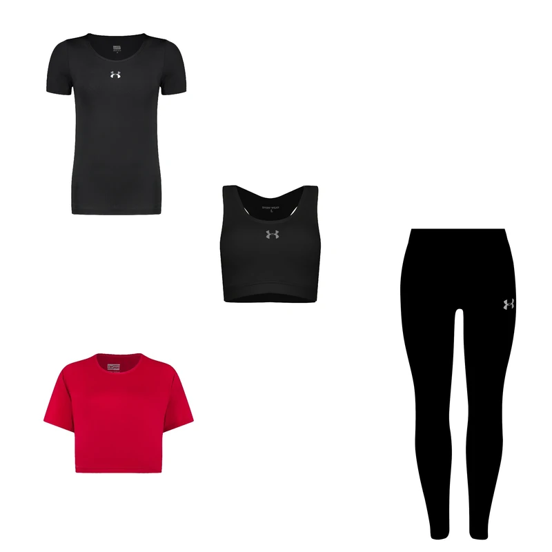 ست چهار تکه لباس ورزشی زنانه مدل 1801-4101-7101-56