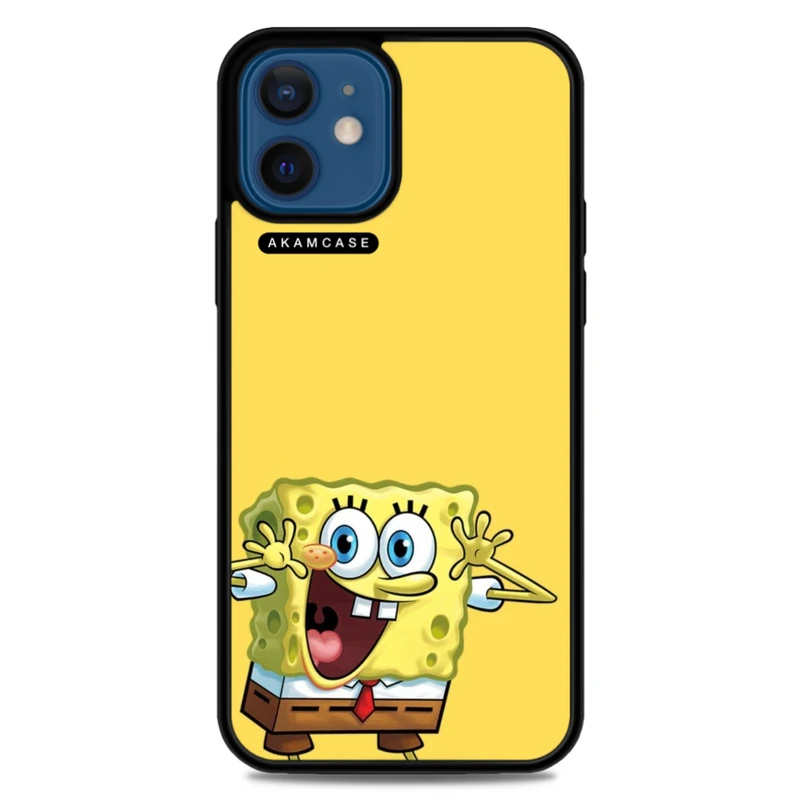 کاور آکام مدل AMC-WA12M-SPONGE BOB11 مناسب برای گوشی موبایل اپل iPhone 12 Mini