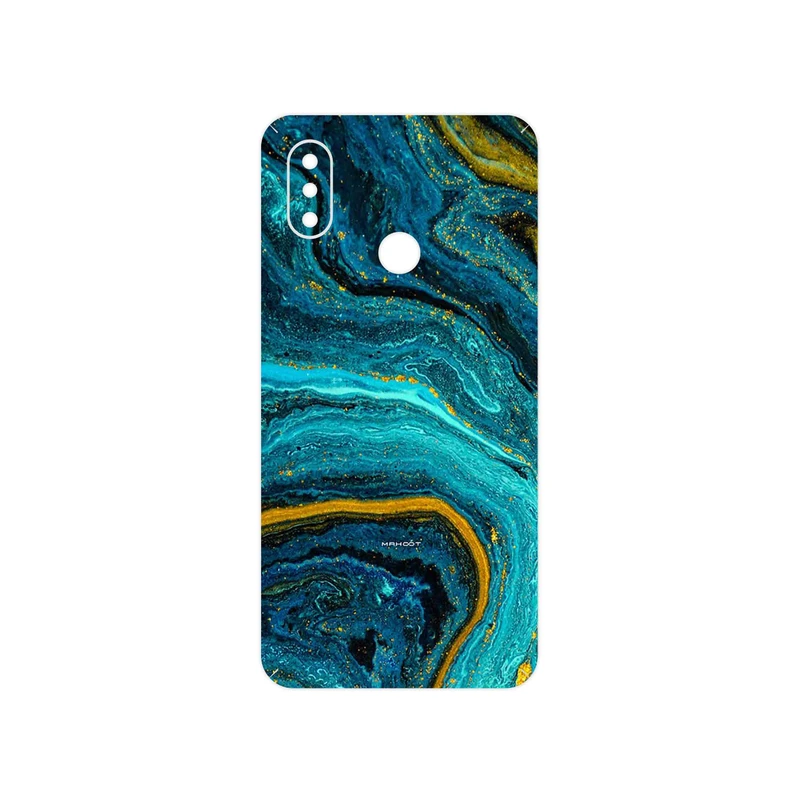 برچسب پوششی ماهوت مدل Turquoise marblewith golden streaks مناسب برای گوشی موبایل شیائومی Mi 8