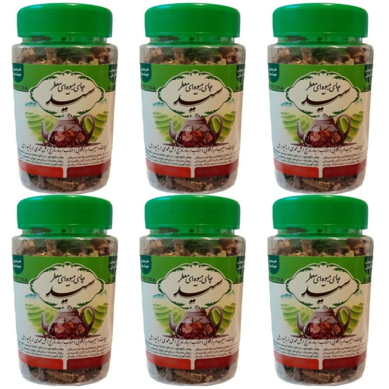 دمنوش میوه ای طعم هل و گل چای سید - 230 گرم مجموعه 6 عددی