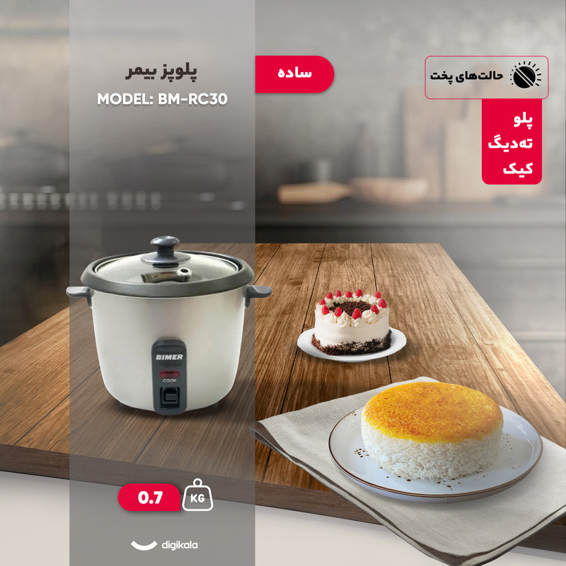 پلوپز 1 نفره بیمر مدل BM-RC30