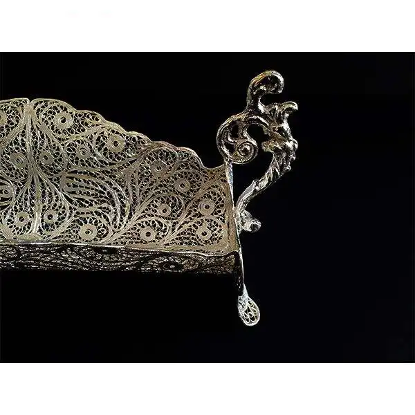 جا قاشقی ملیله کاری مدل قایقی کد 01