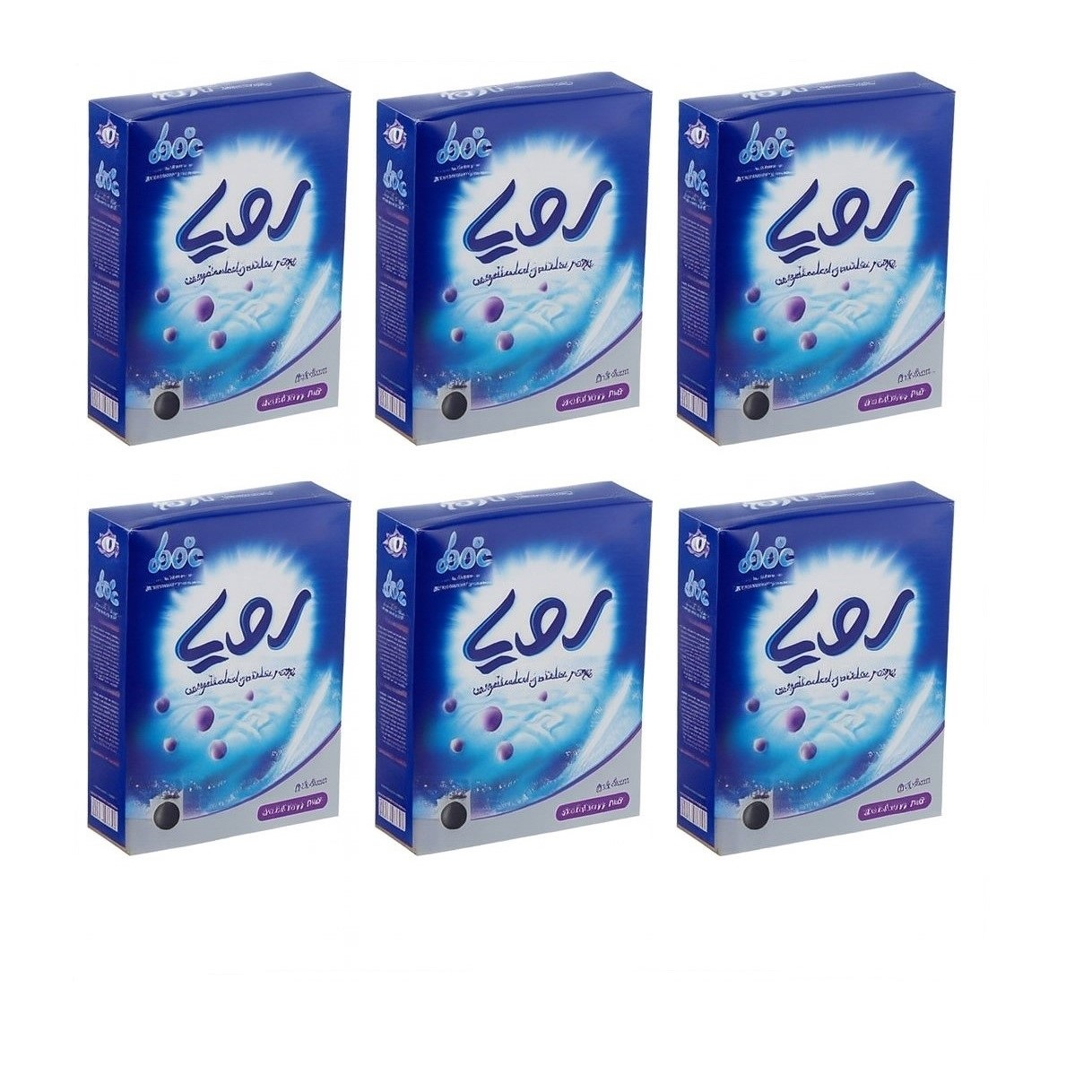 پودر ماشین لباسشویی رویا مدل Abc وزن 500 گرم بسته 6 عددی