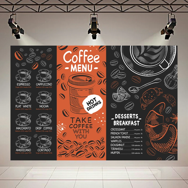  پوستر طرح مخمل قهوه مدل منو کافه کد AR303712