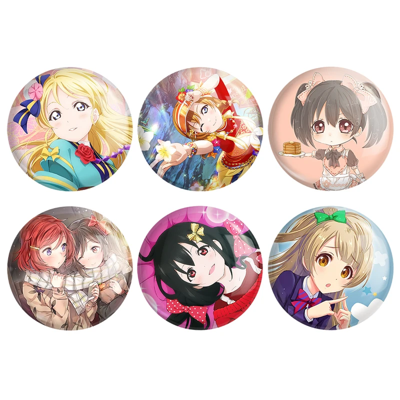 مگنت خندالو طرح انیمه لاو لایو Love Live کد 1024B مجموعه 6 عددی