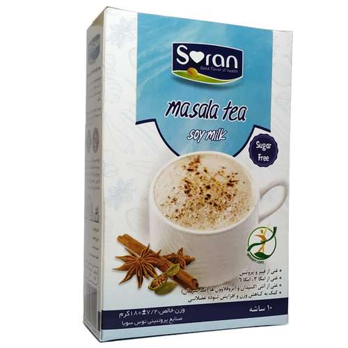 چای ماسلا حاوی شیر سویا سوران -180 گرم بسته 10 عددی