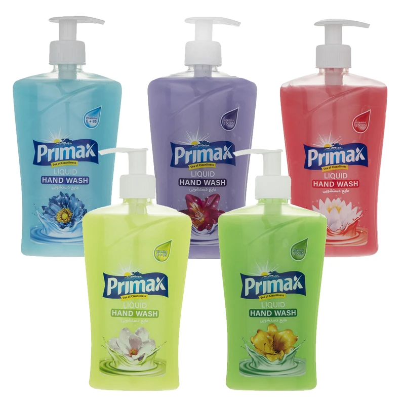 مایع دستشویی پریمکس مدل پنج وزن 450 گرم بسته 5 عددی