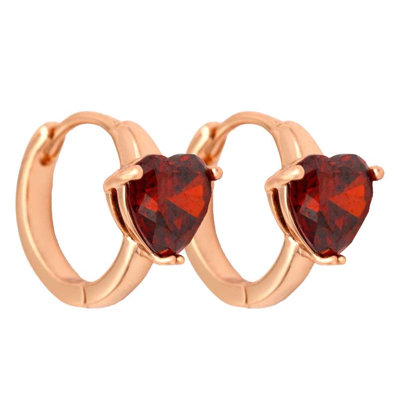 گوشواره زنانه ژوپینگ مدل نگین قلبی کد TE-179 گوشواره زنانه ژوپینگ مدل نگین قلبی کد TE-179