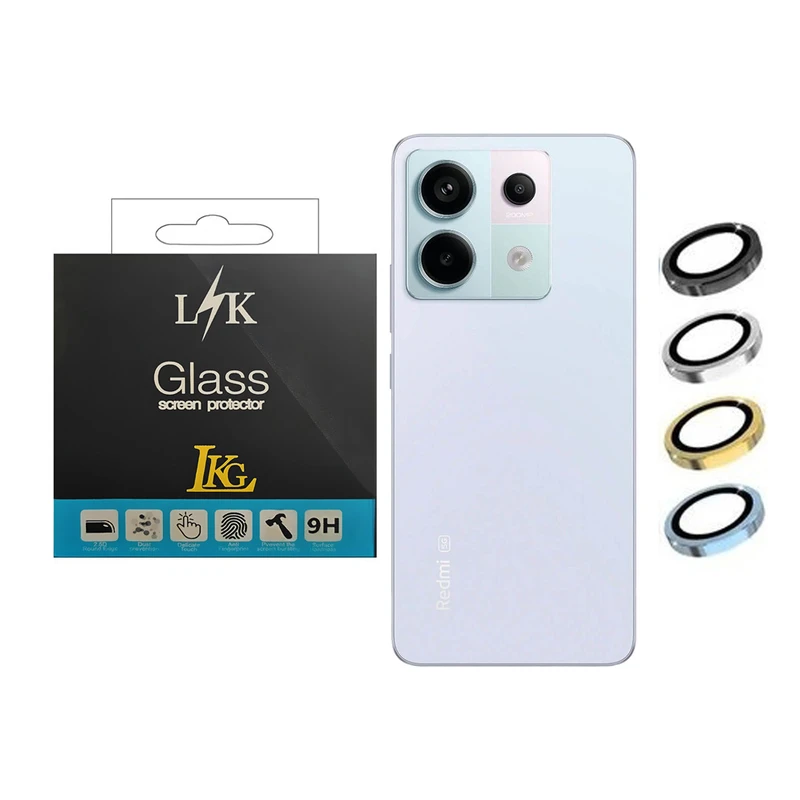 محافظ لنز دوربین ال کا جی مدل رینگی مناسب برای گوشی موبایل شیائومی Redmi Note13 Pro 5G