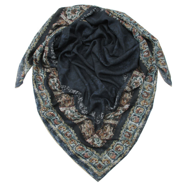 روسری زنانه مدل نخ ابریشم دست دوز کد B_123L